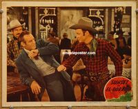 v947 SUNSET IN EL DORADO #2 movie lobby card '45 Roy Rogers punches!
