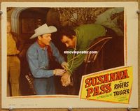 v950 SUSANNA PASS movie lobby card #8 '49 Roy Rogers ties bad guy!