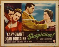 v952 SUSPICION movie lobby card #4 R53 Hitchcock, Cary Grant