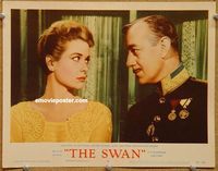 v953 SWAN movie lobby card #5 '56 Grace Kelly, Alec Guinness close up!