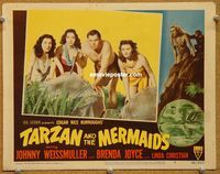 v961 TARZAN & THE MERMAIDS movie lobby card #3 '48 Johnny Weissmuller