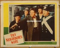 v986 THY NEIGHBOR'S WIFE movie lobby card #8 '53 Hugo Haas accuses!