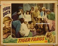 v987 TIGER FANGS movie lobby card '43 WWII, Frank Buck, June Duprez