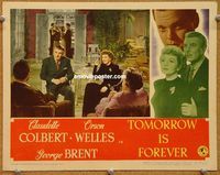 v997 TOMORROW IS FOREVER movie lobby card '45 Brent, Claudette Colbert
