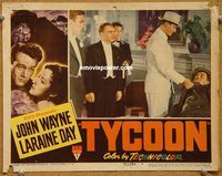 w016 TYCOON movie lobby card #8 '47 John Wayne in dapper white suit!