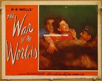 w039 WAR OF THE WORLDS movie lobby card #8 '53 Barry & terrified girl!