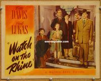 w040 WATCH ON THE RHINE movie lobby card '43 Bette Davis, Paul Lukas
