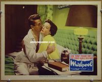 w049 WHIRLPOOL movie lobby card #2 '50 Tierney & Conte embrace!
