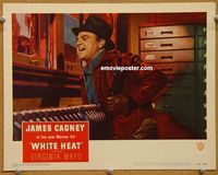 w059 WHITE HEAT movie lobby card #5 '49 James Cagney lookin' crazy!