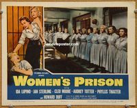 w079 WOMEN'S PRISON movie lobby card '54 bad girl prison lineup!