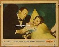v062 WRONG MAN movie lobby card #2 '57 Henry Fonda & Miles in bed!
