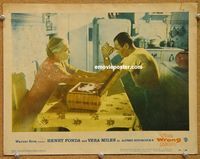 v064 WRONG MAN movie lobby card #7 '57 Fonda consoled by mother!