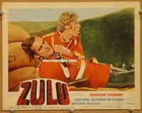 w090 ZULU movie lobby card #1 '64 great close up, best card in set!