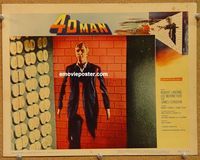 v201 4D MAN movie lobby card #5 '59 Robert Lansing walks thru wall!