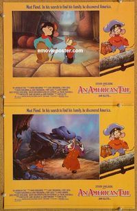 a226 AMERICAN TAIL 2 English movie lobby cards '86 Spielberg, Bluth