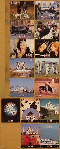 a216 101 DALMATIANS 15 movie lobby cards '96 live-action, Glenn Close