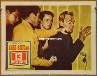 a843 13 WEST STREET movie lobby card '62 Alan Ladd roughed by toughs!