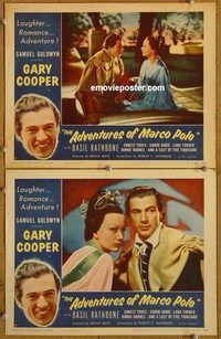 a222 ADVENTURES OF MARCO POLO 2 movie lobby cards R54 Gary Cooper