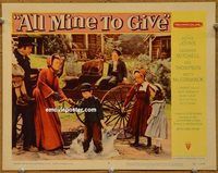 a849 ALL MINE TO GIVE movie lobby card #4 '57 Glynis Johns, Mitchell