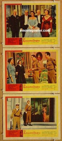 a438 AMBASSADOR'S DAUGHTER 3 movie lobby cards '56 Olivia de Havilland