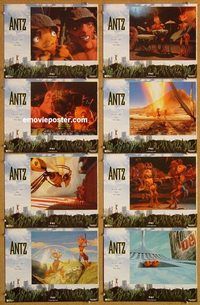 a012 ANTZ 8 movie lobby cards '98 Woody Allen, Sylvester Stallone