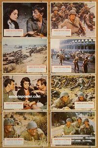 a013 ANZIO 8 movie lobby cards '68 Robert Mitchum, Peter Falk, WWII