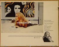 a853 APRIL FOOLS movie lobby card #6 '69 Catherine Deneuve close up!