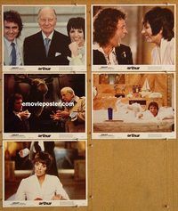 a618 ARTHUR 5 movie lobby cards '81 Dudley Moore, Minnelli, Gielgud