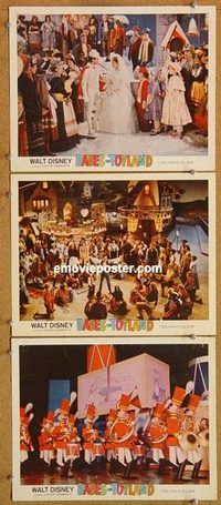 a440 BABES IN TOYLAND 3 movie lobby cards '61 Walt Disney