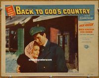 a855 BACK TO GOD'S COUNTRY movie lobby card #3 '53 Rock Hudson