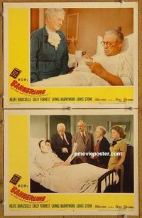 a235 BANNERLINE 2 movie lobby cards '51 Barrymore, Keefe Brasselle