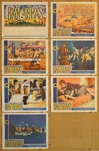 a729 BARABBAS 7 movie lobby cards '62 Anthony Quinn, Silvana Mangano