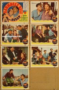 a730 BARNACLE BILL 7 movie lobby cards '41 Wallace Beery, Marjorie Main