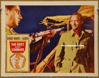 a865 BEST OF ENEMIES movie lobby card '62 David Niven, World War II