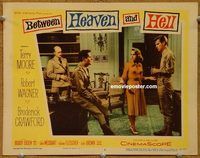 a866 BETWEEN HEAVEN & HELL movie lobby card #8 '56 Wagner, Moore