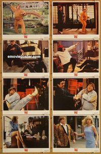 a023 BEVERLY HILLS NINJA 8 movie lobby cards '96 kung fu Chris Farley!