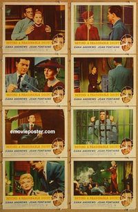 a024 BEYOND A REASONABLE DOUBT 8 movie lobby cards '56 Fritz Lang