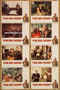 a026 BIG SLEEP 8 movie lobby cards '78 Robert Mitchum, Stewart
