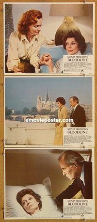 a443 BLOODLINE 3 movie lobby cards '79 Audrey Hepburn, Ben Gazzara