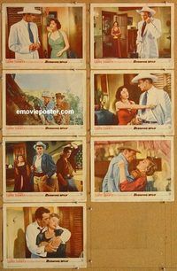 a737 BLOWING WILD 7 movie lobby cards '53 Gary Cooper, Stanwyck