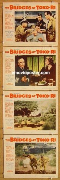 a567 BRIDGES AT TOKO-RI 4 movie lobby cards '54 Grace Kelly, Holden