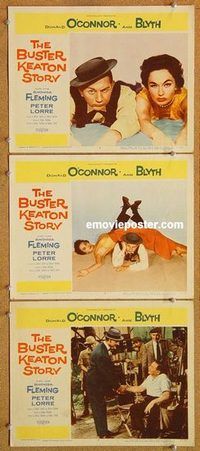 a450 BUSTER KEATON STORY 3 movie lobby cards '57 Donald O'Connor