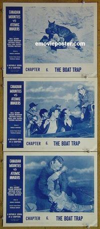 a453 CANADIAN MOUNTIES VS ATOMIC INVADERS 3 Chap 6 movie lobby cards '53