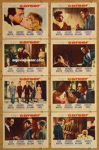 a045 CAREER 8 movie lobby cards '59 Dean Martin, Tony Franciosa
