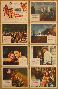 a048 CHASE 8 movie lobby cards '66 Marlon Brando, Jane Fonda