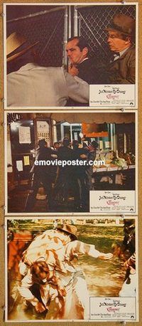 a456 CHINATOWN 3 movie lobby cards '74 Jack Nicholson, Roman Polanski