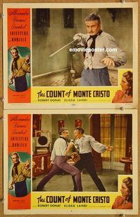 a263 COUNT OF MONTE CRISTO 2 movie lobby cards R48 Robert Donat