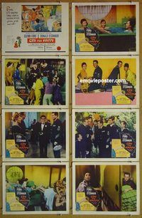 a056 CRY FOR HAPPY 8 movie lobby cards '60 Glenn Ford, Donald O'Connor