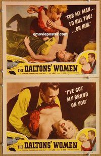 a267 DALTONS' WOMEN 2 movie lobby cards '50 Tom Neal, Pamela Blake