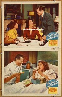 a271 DOCTOR & THE GIRL 2 movie lobby cards '49 Glenn Ford, Janet Leigh